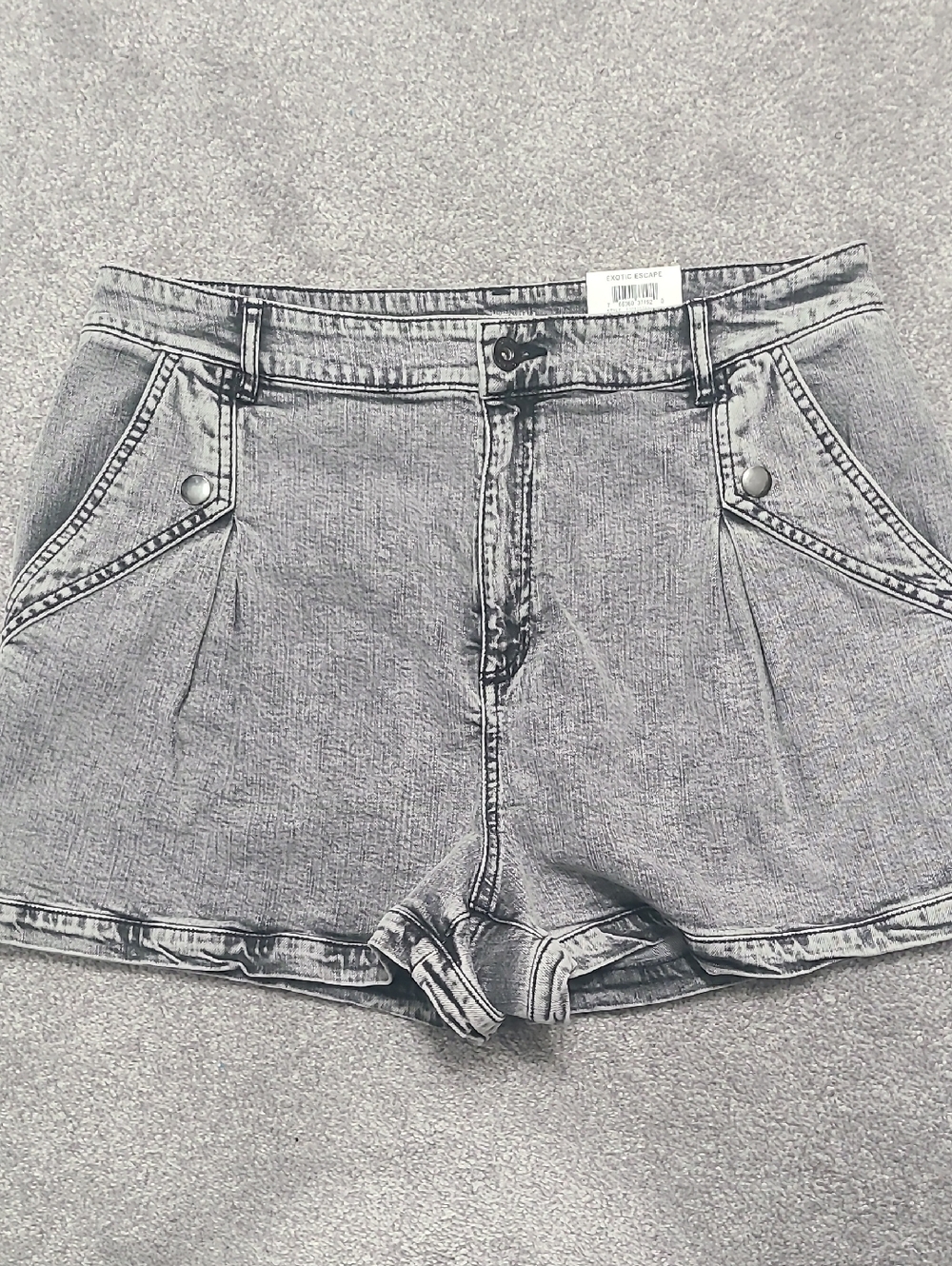 INC International Concepts High-Waist Gray Denim Shorts
